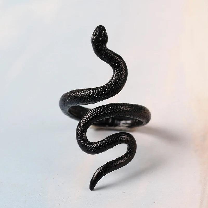 Anel cobra preta