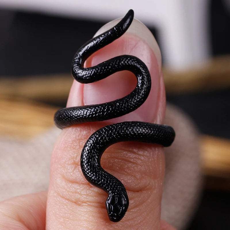 Anel cobra preta