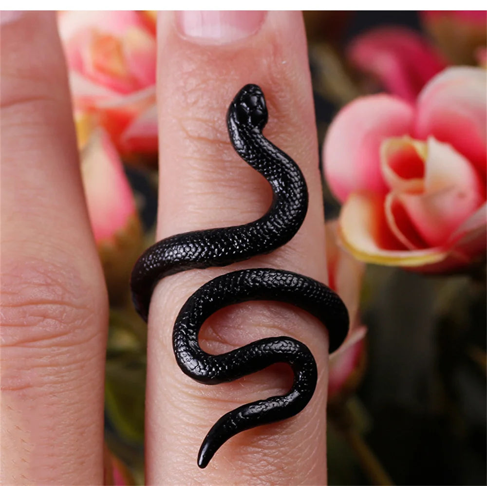 Anel cobra preta